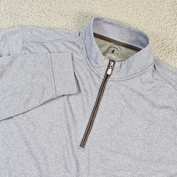 johnnie-O Other - Johnnie-O Top Shelf Pullover Mens XL Blue Striped 1/4 Zip Farber Golf